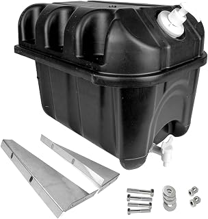 Bidón de agua con grifo, tanque de agua, camión, capacidad de 18 litros, dispensador de jabón, grifo, soporte y tornillos, dimensiones (largo x ancho x alto en mm): 360 x 190 x 280