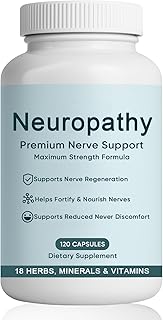 NerveBright Neuropathy Support Nerve Supplement, Fortify Nerves in Fingers, Hands, Toes, & Feet, with 600 mg Pure Alpha Lipoic Acid Vitamins C D3 E B6 B12, Support Overall Nerve Health, 120 Capsules
