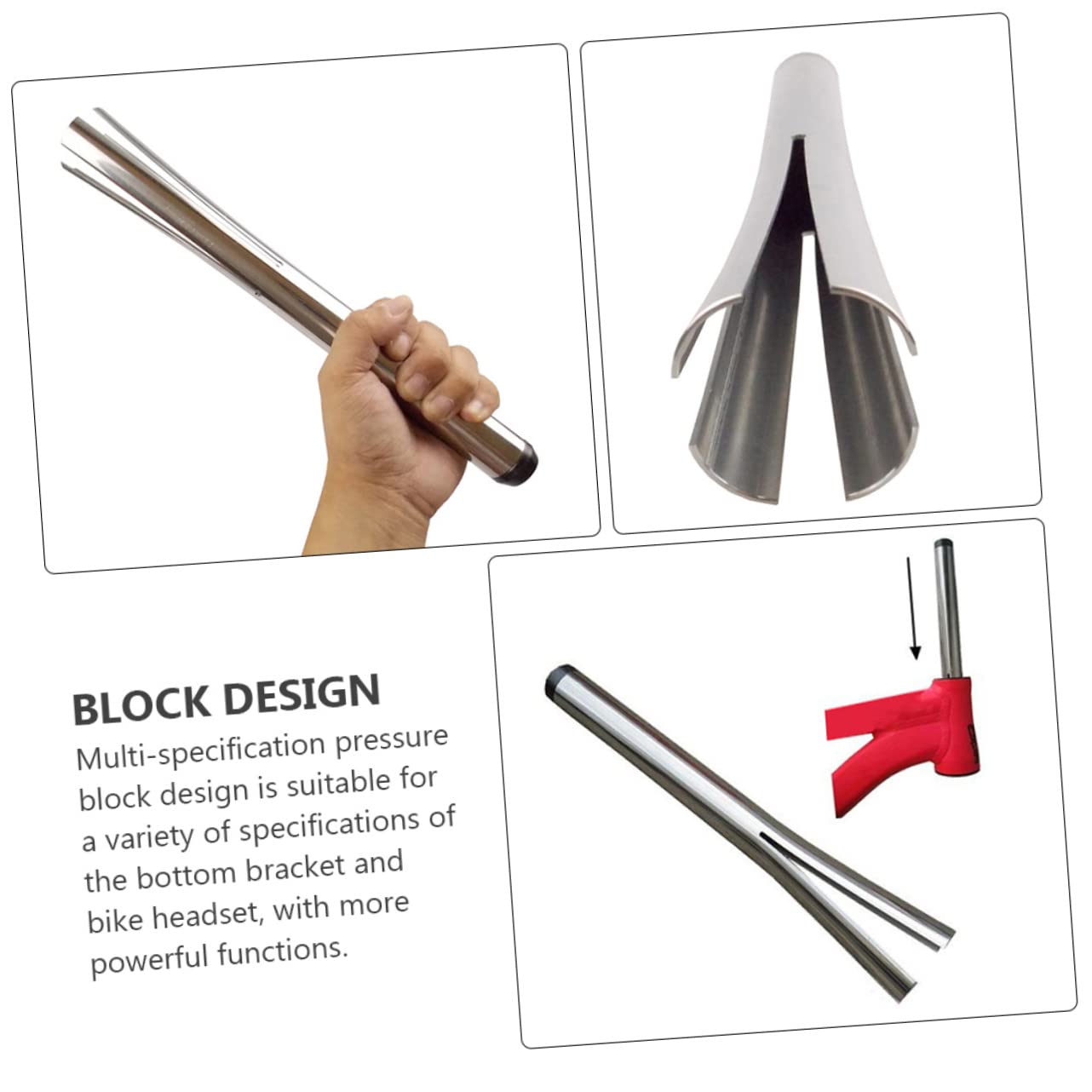 Toddmomy Herramienta de Instalación y Desmontaje para Pedalier y Auriculares de Bicicleta, Aleación de Aluminio y Acero Inoxidable, Diseño Integrado,