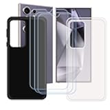 BMPNLSZ Black + Translucent Cover for Yoresaw C24 Ultra + [3 Pack] HD Tempered Glass, Silicone Shell TPU Protective Back Case - Scratch Screen Protector for (6,8