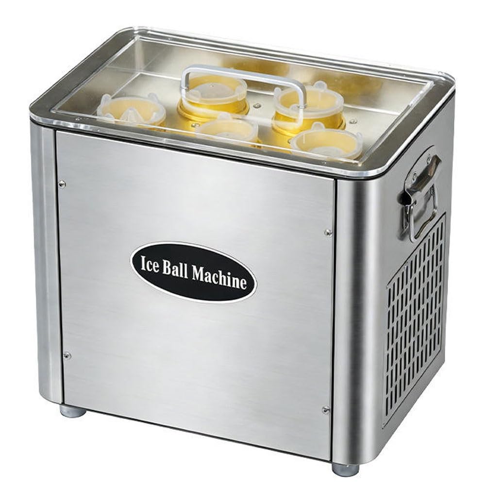 Eiwitany Ice Sphere Maker Produces 5 Clear Ice Balls Within 1.5 Hours,Countertop Ice Machine for Home Bar, Whiskey & Cocktails