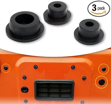 QODOLSI 3 PCS Car Tailgate Rubber Plug, Spare Tire Carrier Delete Filler Cover, Removable Rear Tailgate Vent-Plate Plug, Durable Automotive Protection Kit, Compatible with Jeep Wrangler Black