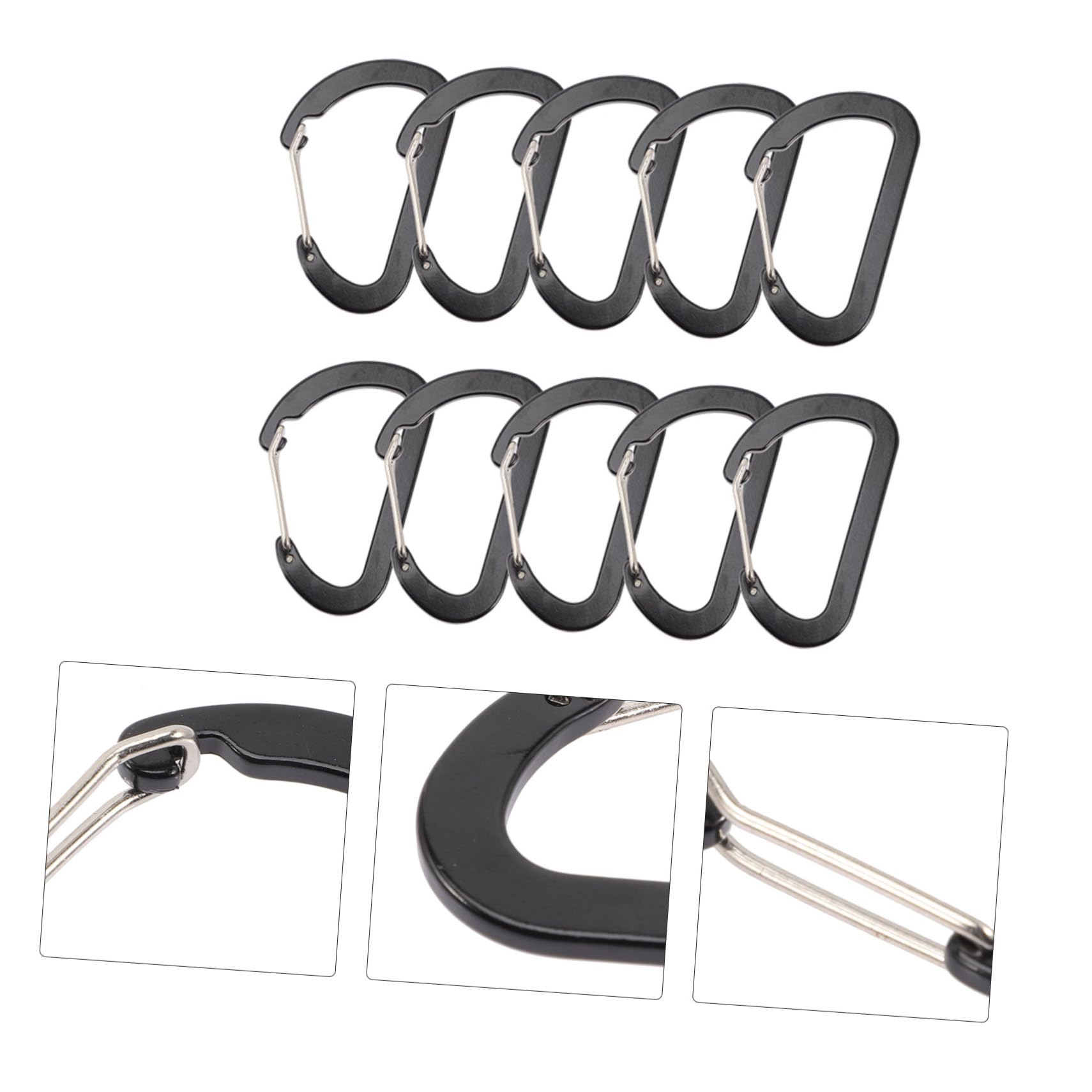 BESTonZON Moschettone Shaped Per Arrampicata Accessori Per Escursionismo E Ganci Resistente Per Attività Outdoor Per Attrezzatura Sportiva
