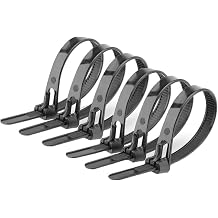 Offgridtec Reusable Self-Locking Cable Ties, 7.6mm x 400mm, Heat and Cold Resistant, Durable Multi-Purpose Cable Organizer for Indoor and Outdoor Use, Pack of 100, White