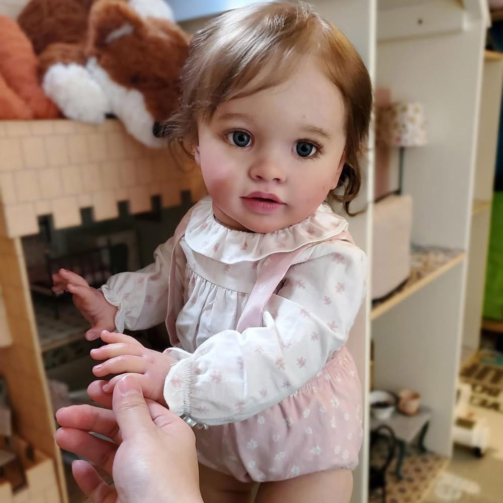 RXDOLL Duży rozmiar Reborn maluch dziewczynka Pippa 66 cm naturalnej wielkości Reborn Baby Dolls tkanina ciało realistyczne lalki niemowlęce, które wyglądają jak prawdziwe dzieci, maluch niemowlęta