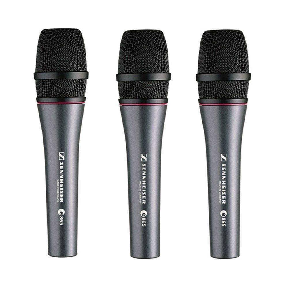 Sennheiser e865 Lead Vocal Condenser Microphone (Without on/Off Switch)- 3 Pack