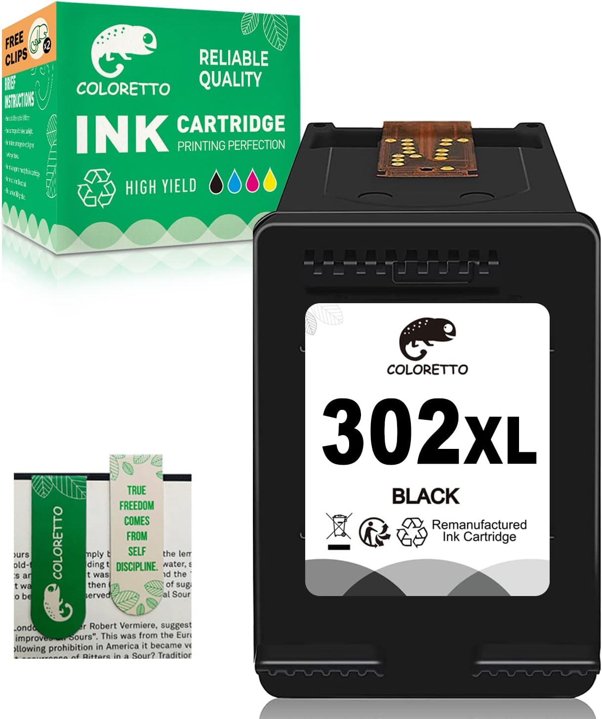 COCCINK 302 XL cartridges voor HP 302XL zwart gerecycleerd compatibel met DeskJet 1110 2130 3630 3632 3634 3636 voor Envy 4520 4522 4525 Officejet 3830 3831 3833 4654 3833 4654 3833 COCCINK 302 XL cartridges voor HP 302XL zwart gerecycleerd compatibel met DeskJet 1110 2130 3630 3632 3634 3636 voor Envy 4520 4522 4525 Officejet 3830 3831 3833 4654 3833 4654 3833