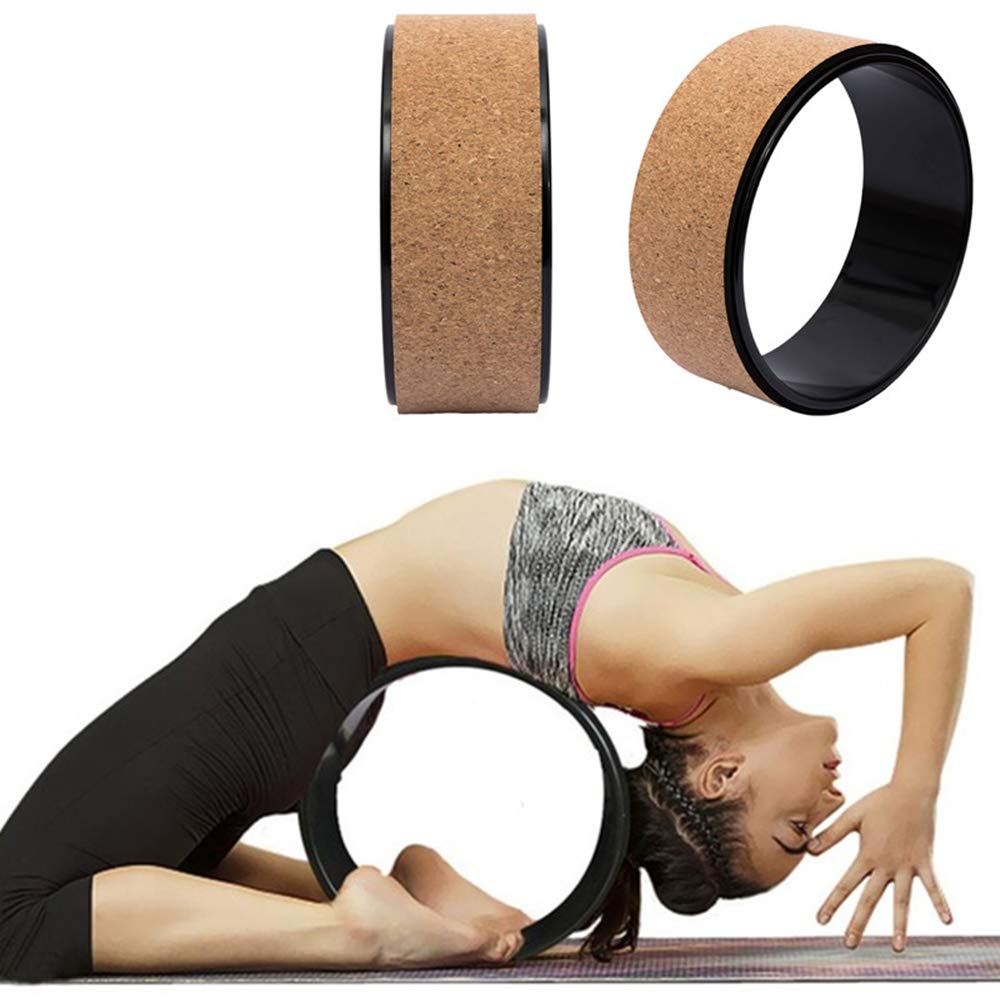 Roue De Yoga En Liège Naturel - Stable Et Antidérapante, Améliore L' Étirement Du Dos Et La Posture Jusqu'à 200 Kg
