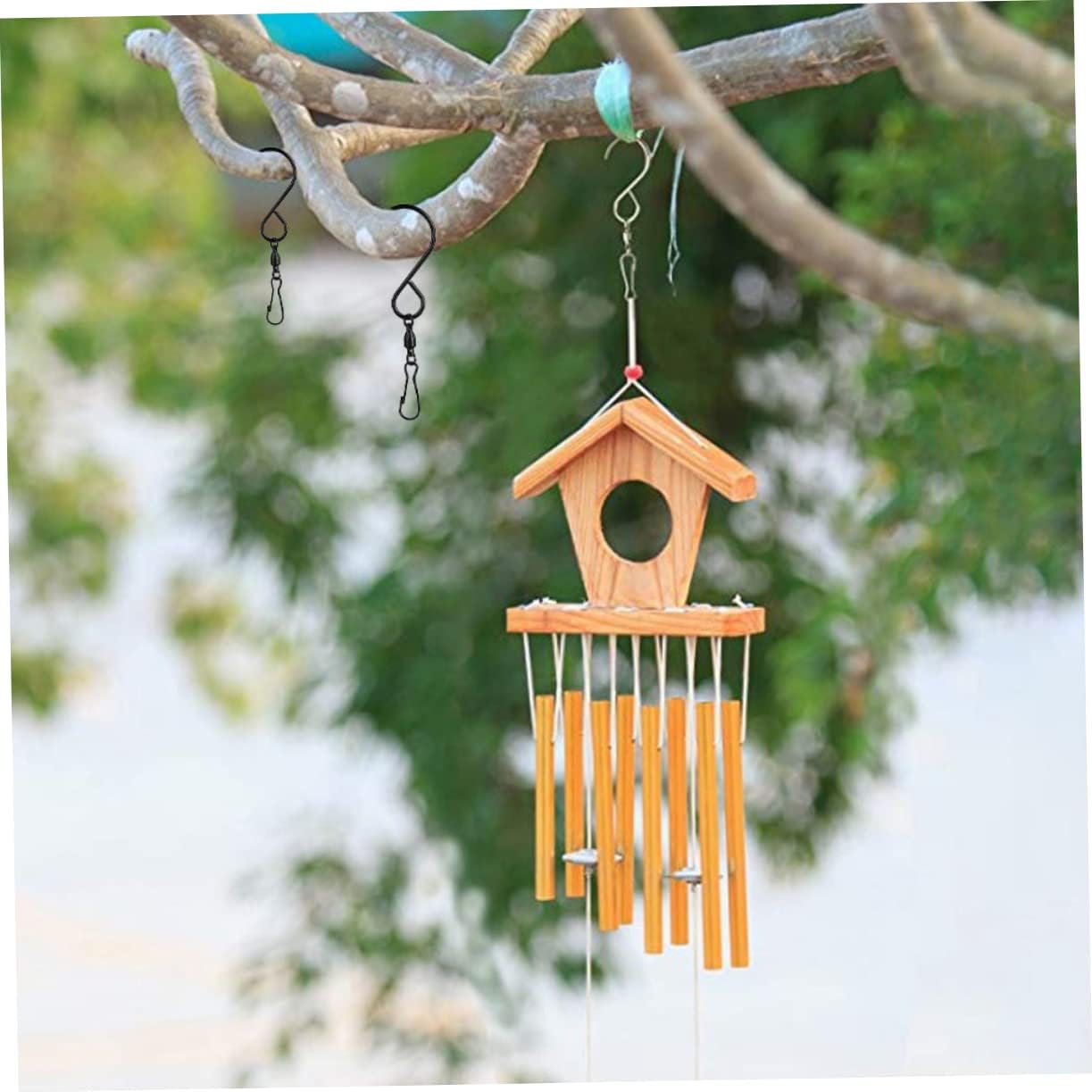 10Pcs Swivel Hooks Stainless Steel Rotating Hanging Hooks for Hanging Plants Flowerpots Wind Chimes and Outdoor Decorations