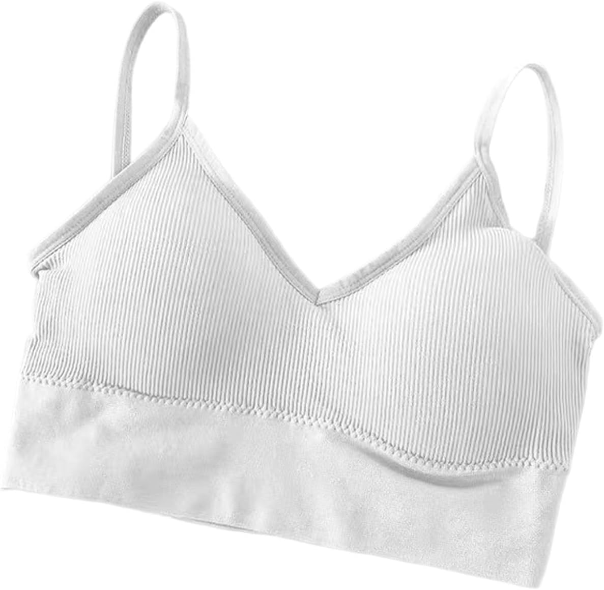 Sports Bras for Women Wireless Padded Bralette Women's Seamless Bras Comfy Cami Ribbed Bra Pack Yoga Sleep