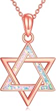 URONE Star of David Necklace 925 Sterling Silver Jewish Star of David Pendant Necklace Jewish Jewelry Gifts for Women