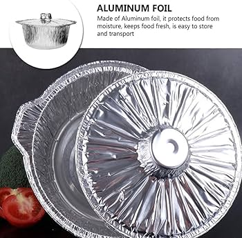 Wegwerp Aluminium Potten Met Deksels, Wegwerp Potten Om Te Koken, Ronde Aluminiumfolie Pannen, Aluminium Wegwerp Potten, Voor Braden, Opslaan Koken Oven Grill Folie Pannen Buiten Kamperen (A