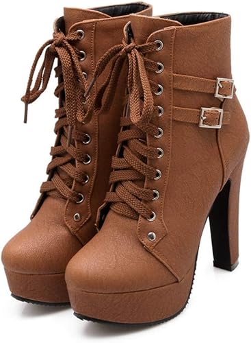Dodo Shoes] Thick Sole Boots, Lace 