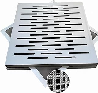 Stainless Steel Drain Grate with Mosquito-Proof Mesh, Outdoor Drain Cover for Patio, Garage Floor...