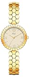 Gold and Silver Watches for Women - Dainty Vintage Analog Bracelet Watch, Small Round Dial with Adorable Bee Pattern, Quartz Waterproof, Alloy Strap