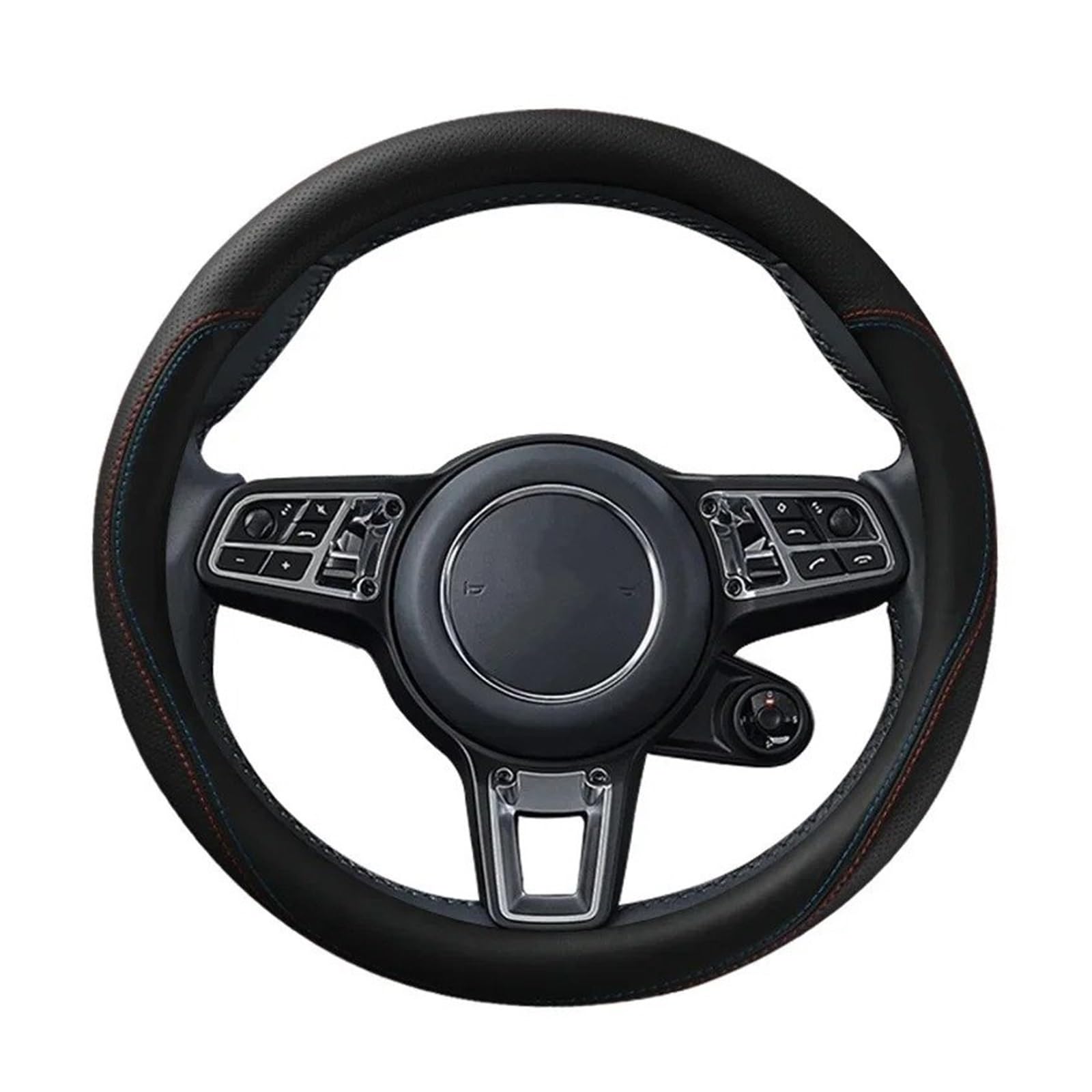 Lenkrad Bezug Lenkradschutz Universelle Lenkradabdeckung Leder Für Autos Vier Jahreszeiten Dünn Luxuriös Innenmodifikation Beliebter Tiktok-Stil(D Dark Brown+Default)