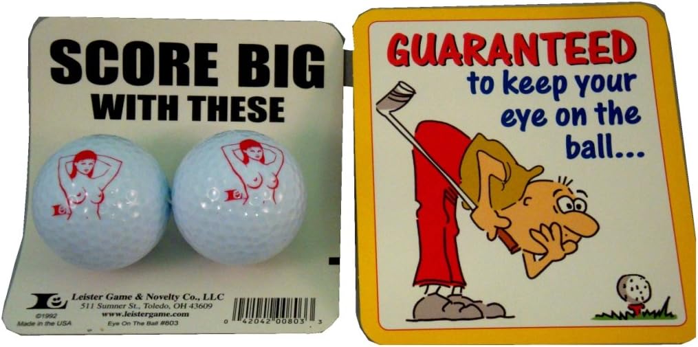 Keep Your Eye On The Ball Golf Ball Gag (2 Pack)