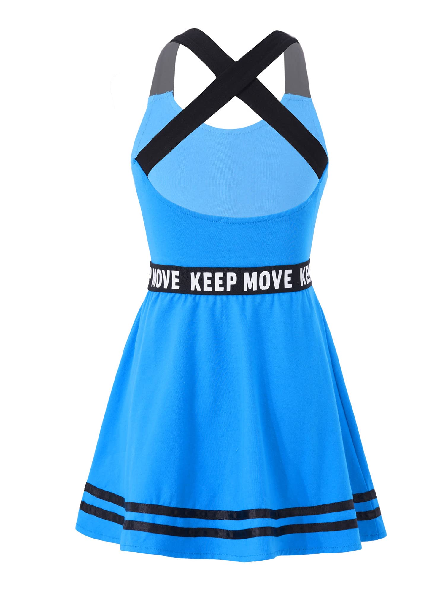 TiaoBug Vestido Deportivo de Tenis Golf para Niña sin Manga Equipo de Netball Júnior Ropa de Deporte Correr Ejercicio Ciclismo Bádminton 5-14 Años