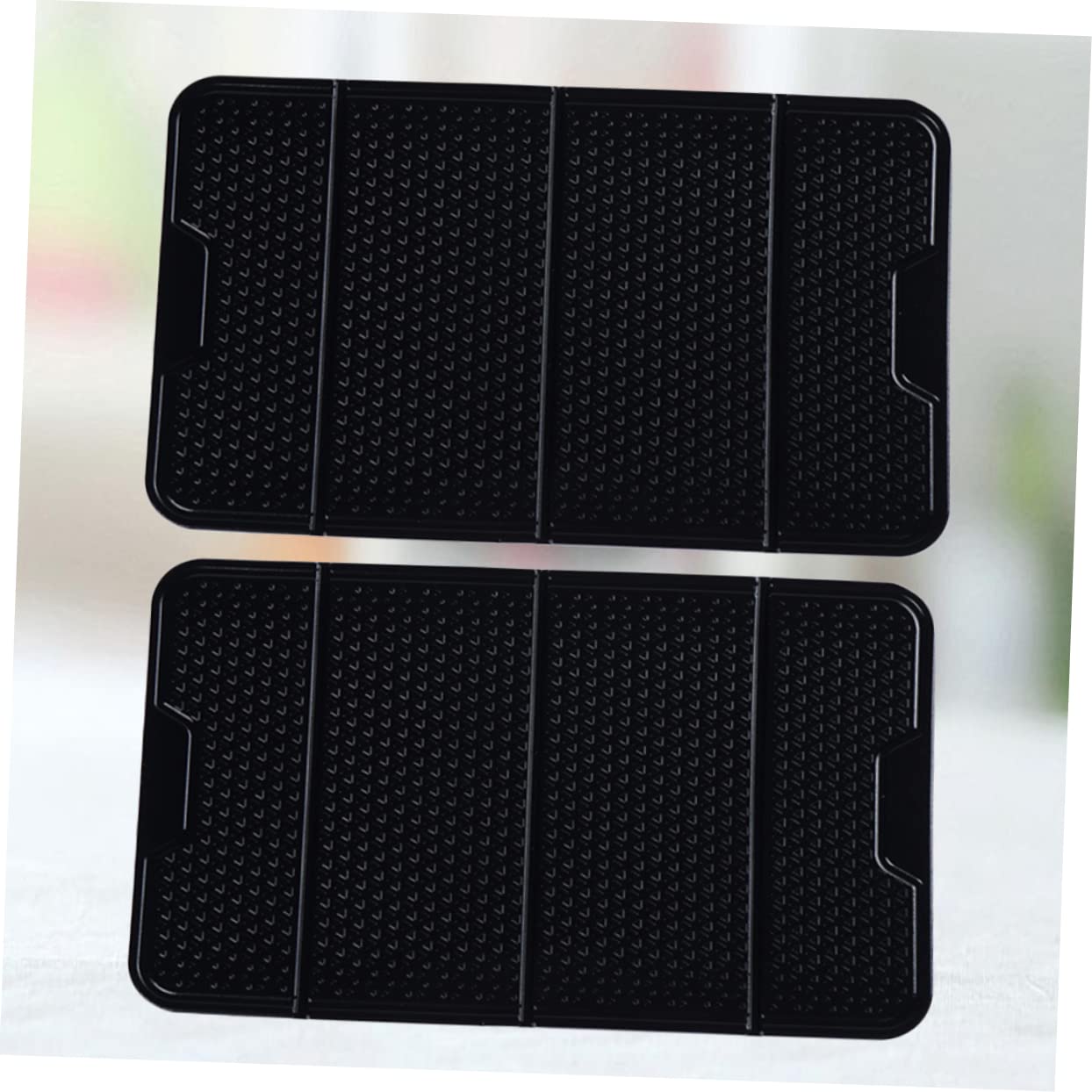 ULDIGI 2Pcs Dashboard Pad Organizer Foldable Silicone Mat for Phone Keys Glasses Wallet Non Slip Washable Reusable Car Holder Essential Car Accessory for Safe Storage