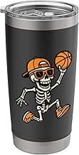 Skeleton Basketball Funny Halloween Costume Men Women Boys Stainless Steel Insulated Tumbler