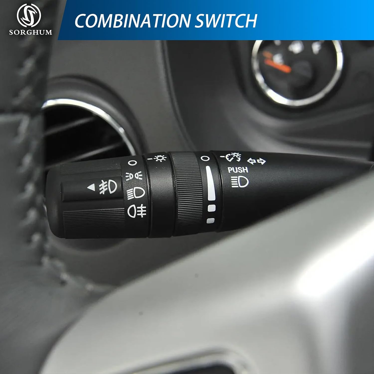 Sorghum Turn Signal Switch - Multifunction Fog Light Control Headlight Dimmer Switch Assembly Compatible with Chrysler PT Cruiser Dodge Journey Jeep Compass Commander Replace OEM 68041485AA CBS1703