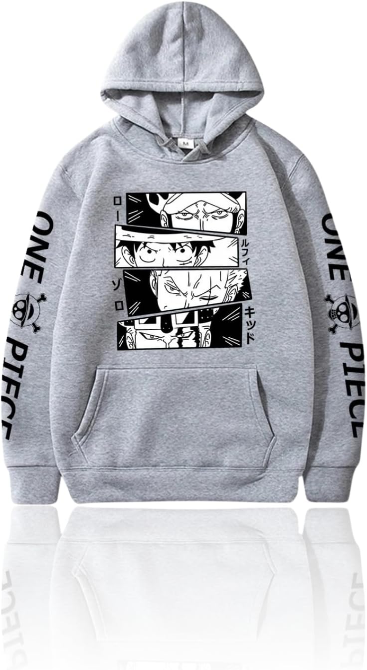 CROWN Anime Hoodies for Men Women - Thick Cool Designer Graphic Sweatshirt Winter Summer Comfy Jacket Gym Jogger Sweat Suit