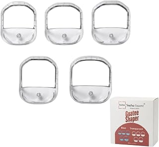Goatee Beard Shaper Template for Men, Goatee & Beard Trimming Shaving Kit, Saves Time (Transparent)