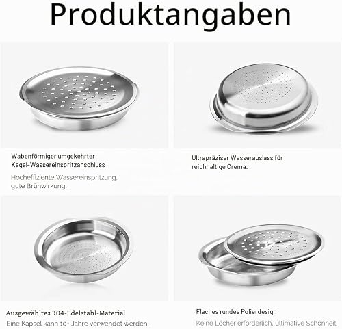 HAILASRE Capsula di caffè riutilizzabile compatibile con Philips Senseo - 3