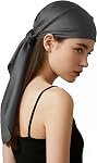 Fmeida 35’’ Écharpe tête de satin, en soie comme des bandanas pour les femmes avec boîte cadeau 35" Grand carré, boîte cadeau & Carte, Silky Satin Feel, Protection des cheveux, Sommeil & Style, port multi-voies