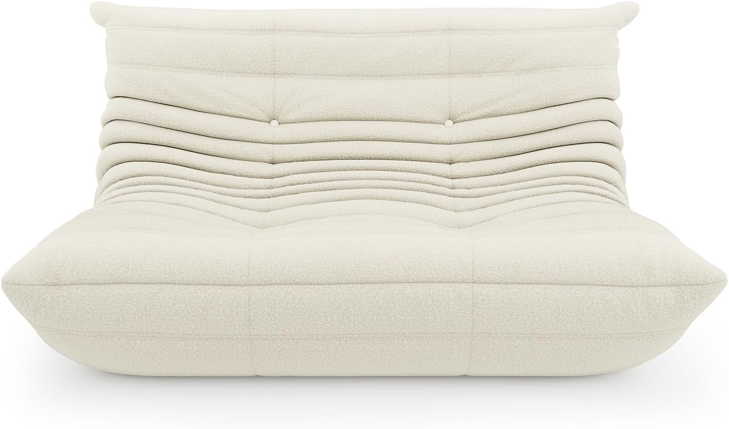OTDMEL Fireside Loveseat, Teddy White - Image 3