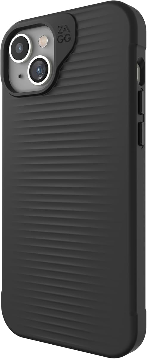 Funda Luxe Snap para iPhone 15 Plus - Funda protectora para teléfono celular, protección contra caídas (10 pies/3 m), material de grafeno duradero, funda MagSafe delgada y ligera para iPhone 15 Modelos Negro