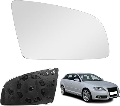 Vetro Specchietto Retrovisore Auto Per Nissan Per Qashqai J10 2006-2013 Auto Sinistra Destra Auto Porta Laterale Riscaldato Retrovisore Specchietto Vetro Con Piastra Posteriore (Size : A-Right