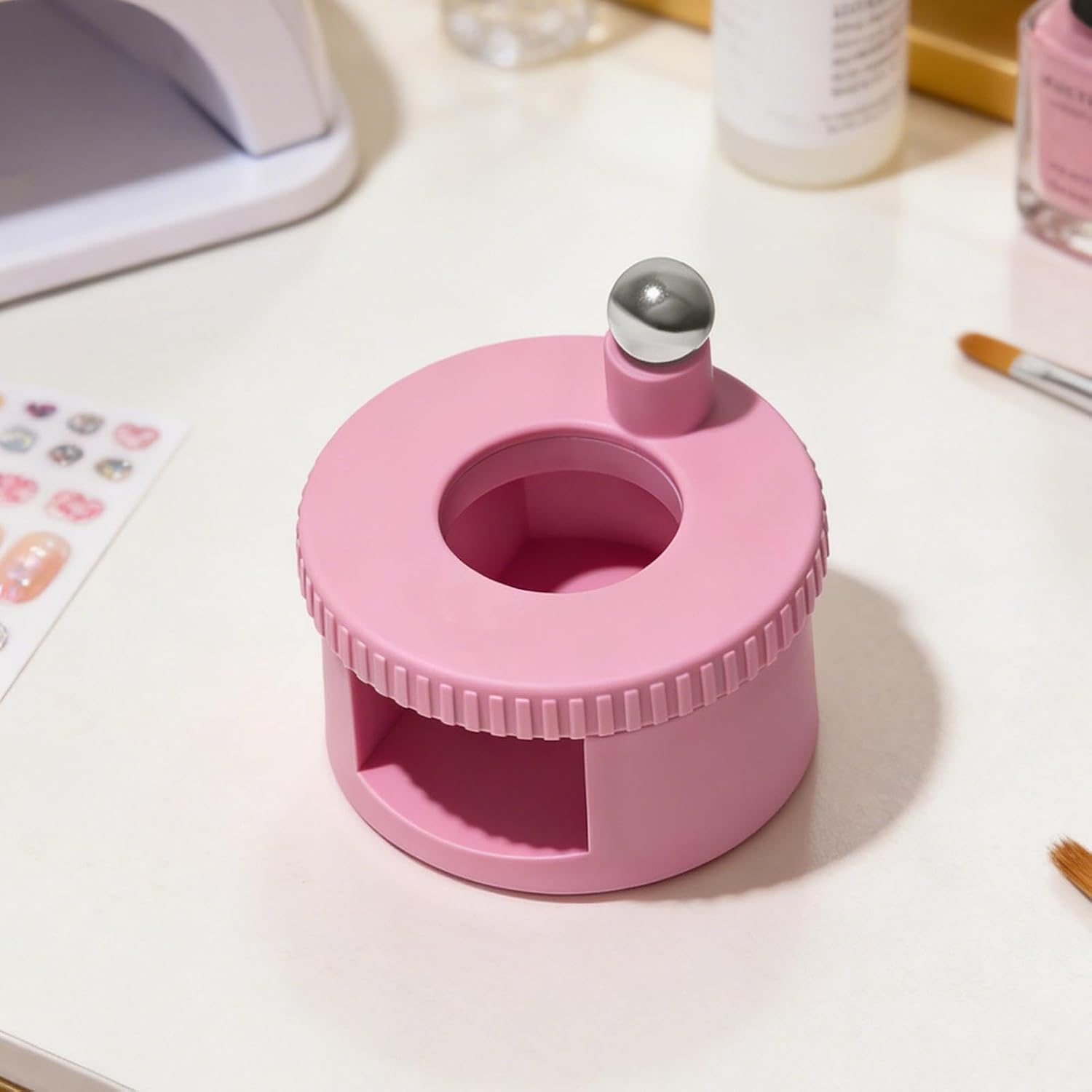 Rotating Manicure Magnet, Gel Design Tool, 1.77x1.77 Inches Nail Stick with Swivel Head, Magnetic Polished Wand, Art Accessory with Compact Build, Practice Equipment for Salon and Professionals