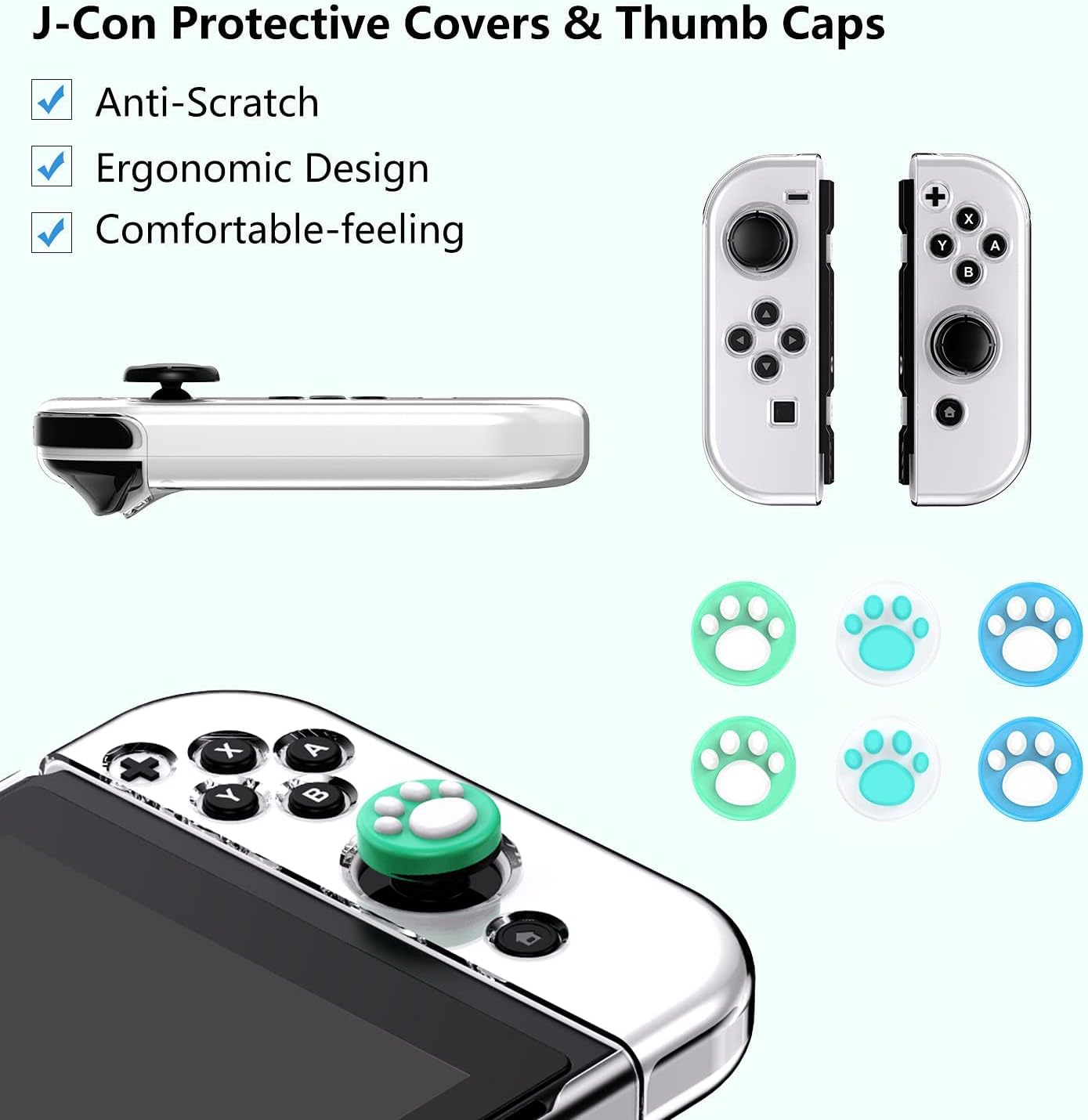 Switch OLED Accessories Bundle, 18 in 1 Accessories Kit Includes Switch Carrying Case, Protective Case Cover for Console & J-Con, Screen Protector, Adjustable Stand, Switch Game Case and More, Green