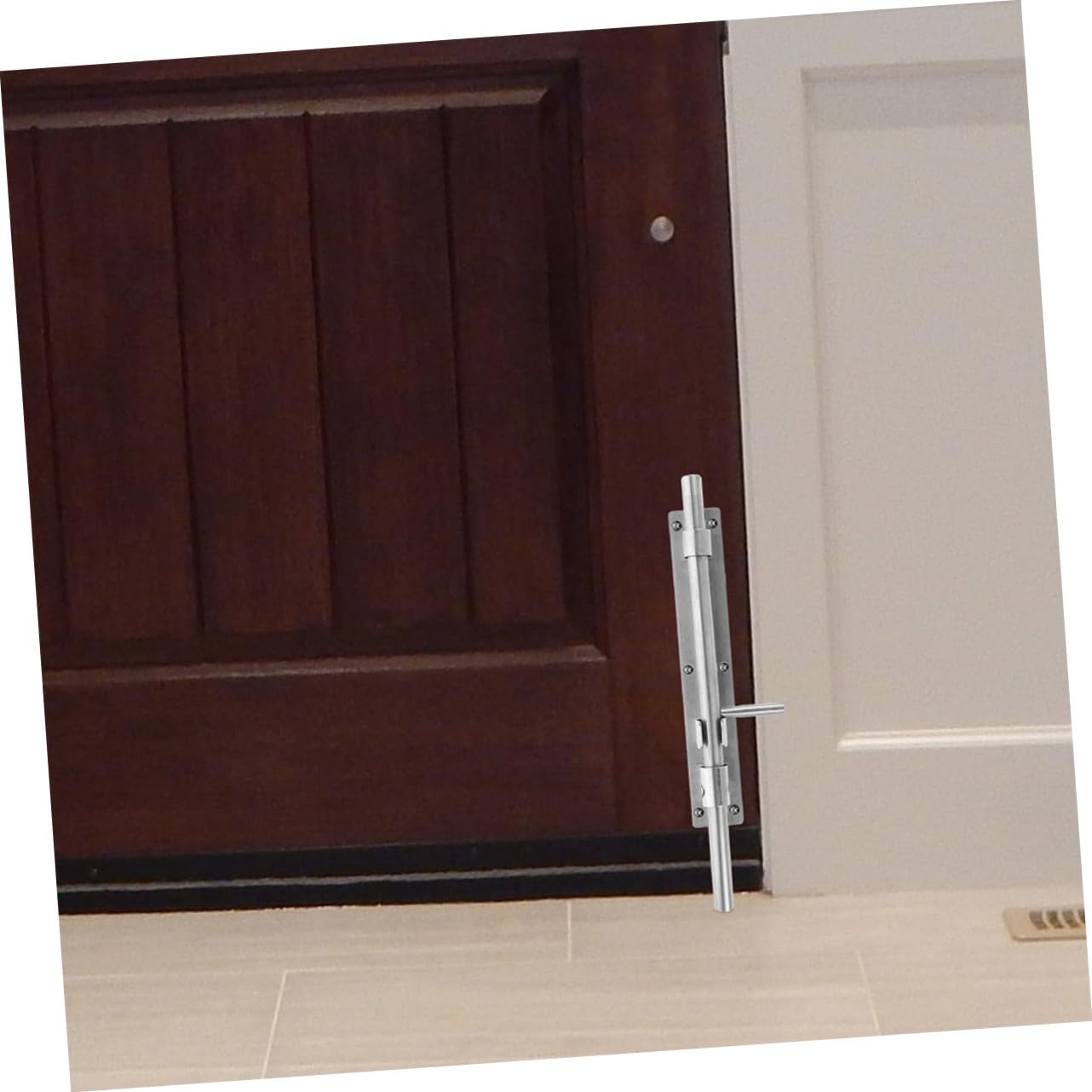 TEHAUX 2 pezzi Serratura Scorrimento in Acciaio Inossidabile Spesso Chiavistello di Sicurezza Pesante per Porte in Legno Cancelli e Interni Resistente e Antideformazione