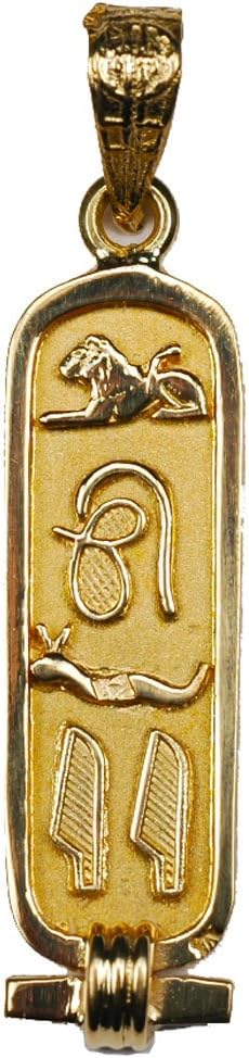 Love Egyptian Cartouche Pendant - Available in Gold, Silver and Gold Plated - Hieroglyphic Symbol Necklace - Made in Egypt