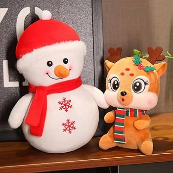 Amazon.co.jp: 雪だるまちゃん クリスマスプレゼントぬいぐるみ