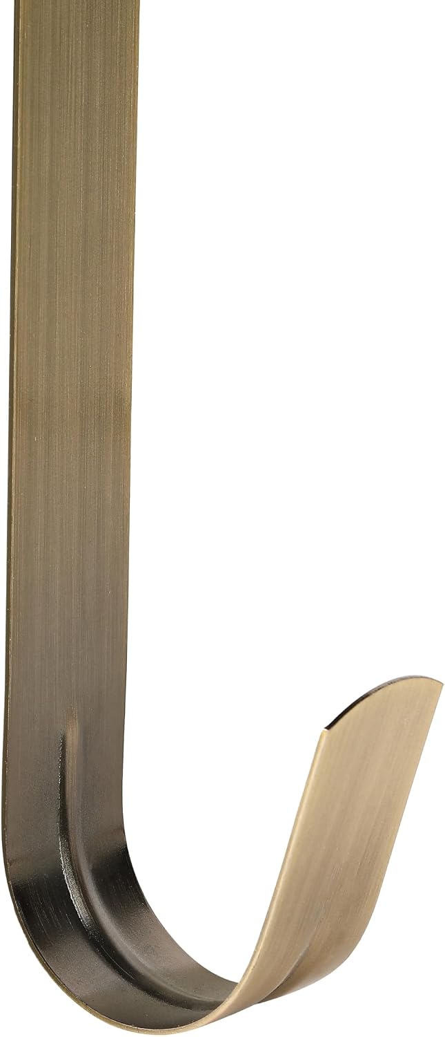 Wreath Hanger for Front Door, Slim Over The Door Hook, Easy to Use and Reusable Holiday Wreath Holder for Christmas, Thanksgiving, Halloween and Daily Décor (15" Bronze, 1)