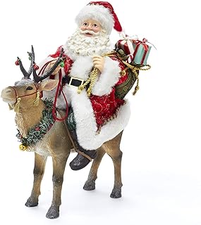 Kurt Adler 11.5-Inch Fabriché™ Santa on Reindeer