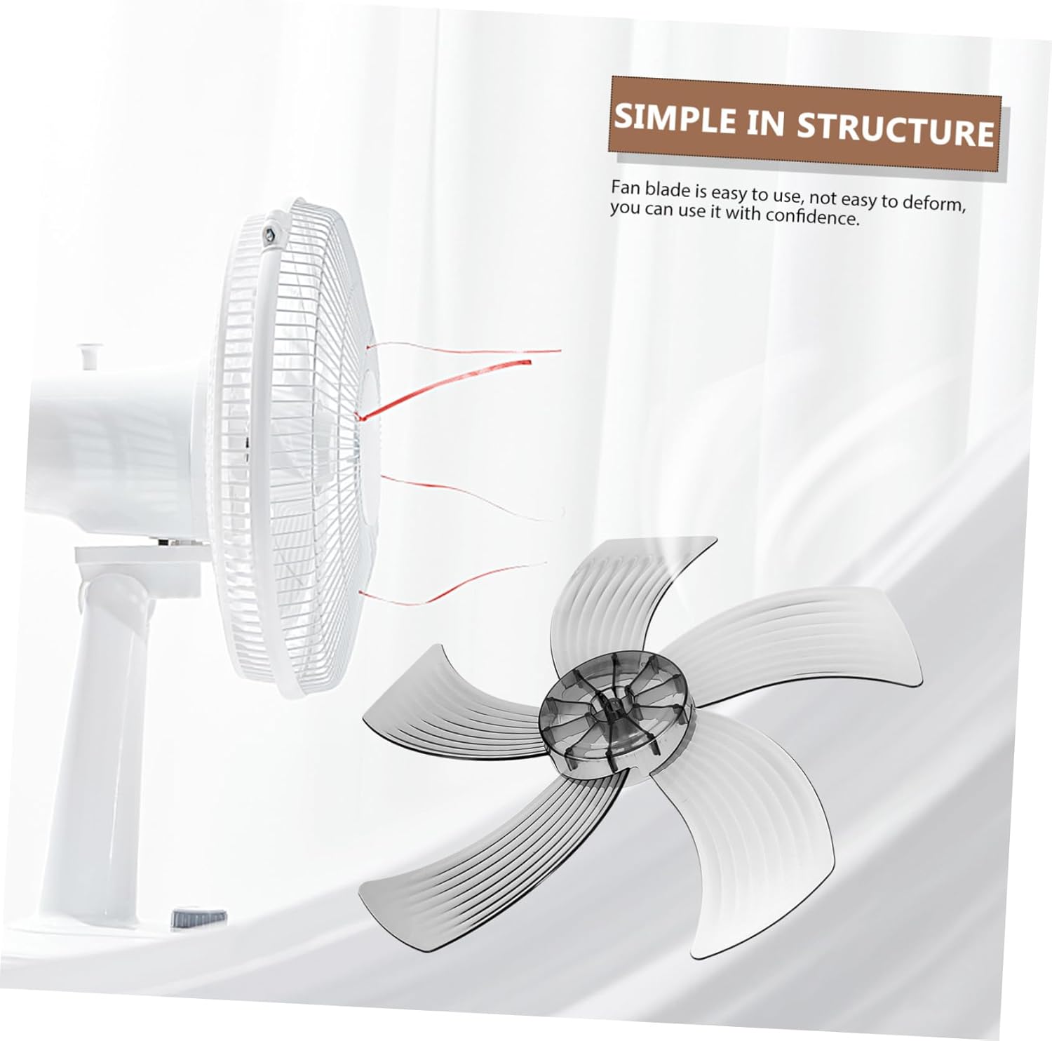 Gadpiparty 2pcs Fan Replacement Leaves Pedestal Fan Blades Lightweight Plastic Easy to Install for Use
