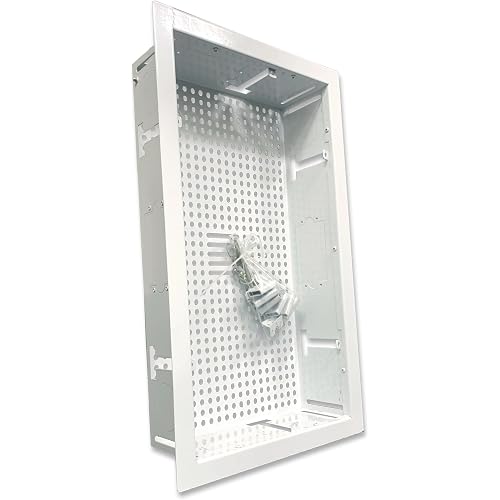 White Box In-Wall Retrofit Media Enclosure for Samsung The Frame TVs, One Connect Box & Streaming Devices – Steel Flush Mount Cable Management