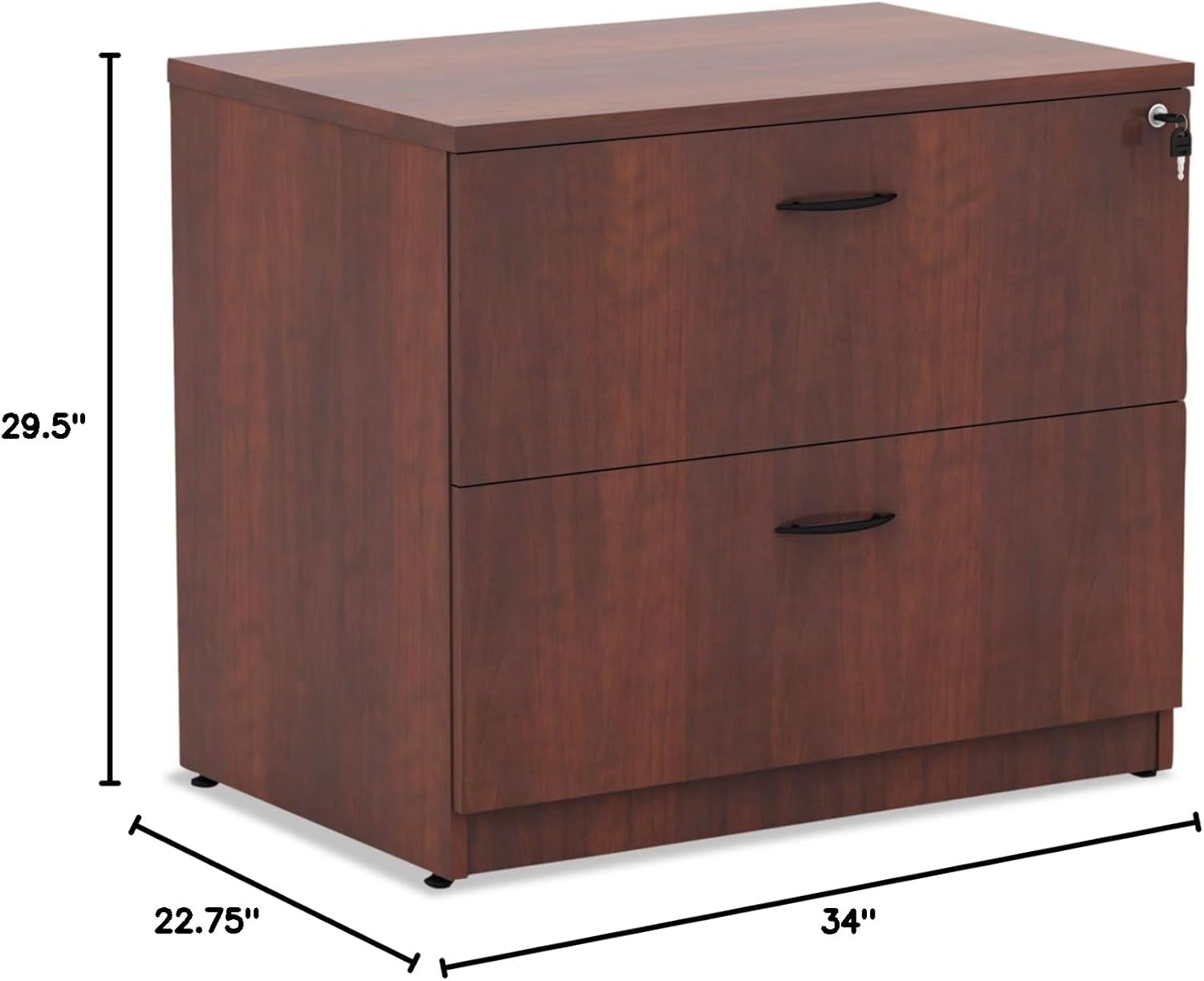 Alera VA513622MC Valencia Series Two Drawer Lateral File, 34w X 22 3/4d X 29 1/2h, Cherry