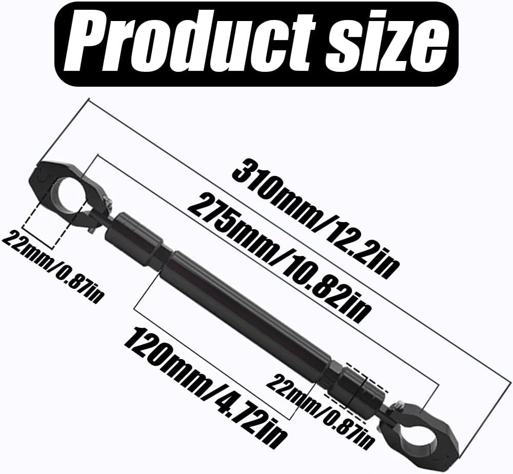 Motorcycle Balance Bar, 22mm Aluminum Alloy Motorbike Balance Handlebar Cross Bar, Universal Motorbike Accessories (Black)