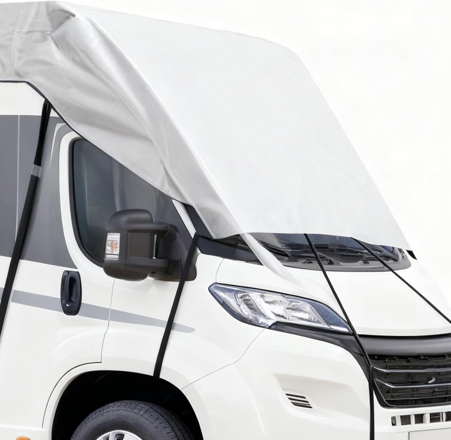 RV Snow Covers - Canvas Waterproof UV Protection Tarp | Windproof Sunproof RV Canopy Cover,for Camping Outdoor Beach Desert Tours Winter Campgrounds Car Truck Trailers Motorhome