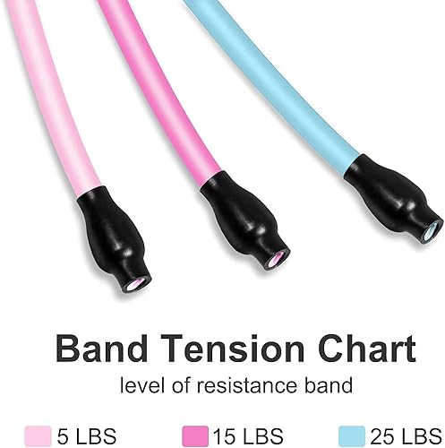 Miniatura 4 de Banda de ejercicio de resistencia con asas, banda de entrenamiento para terapia física, entrenamiento de fuerza, gimnasio en casa, fitness, con