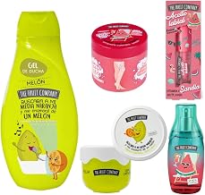 The Fruit Company Complete Beauty Pack with Watermelon and Melon Scent: Moisturizing Shampoo, Smoothing Lip, Refreshing Cologne and Natural Scrub - Gift with the Sweet Charm of Watermelon and Melon