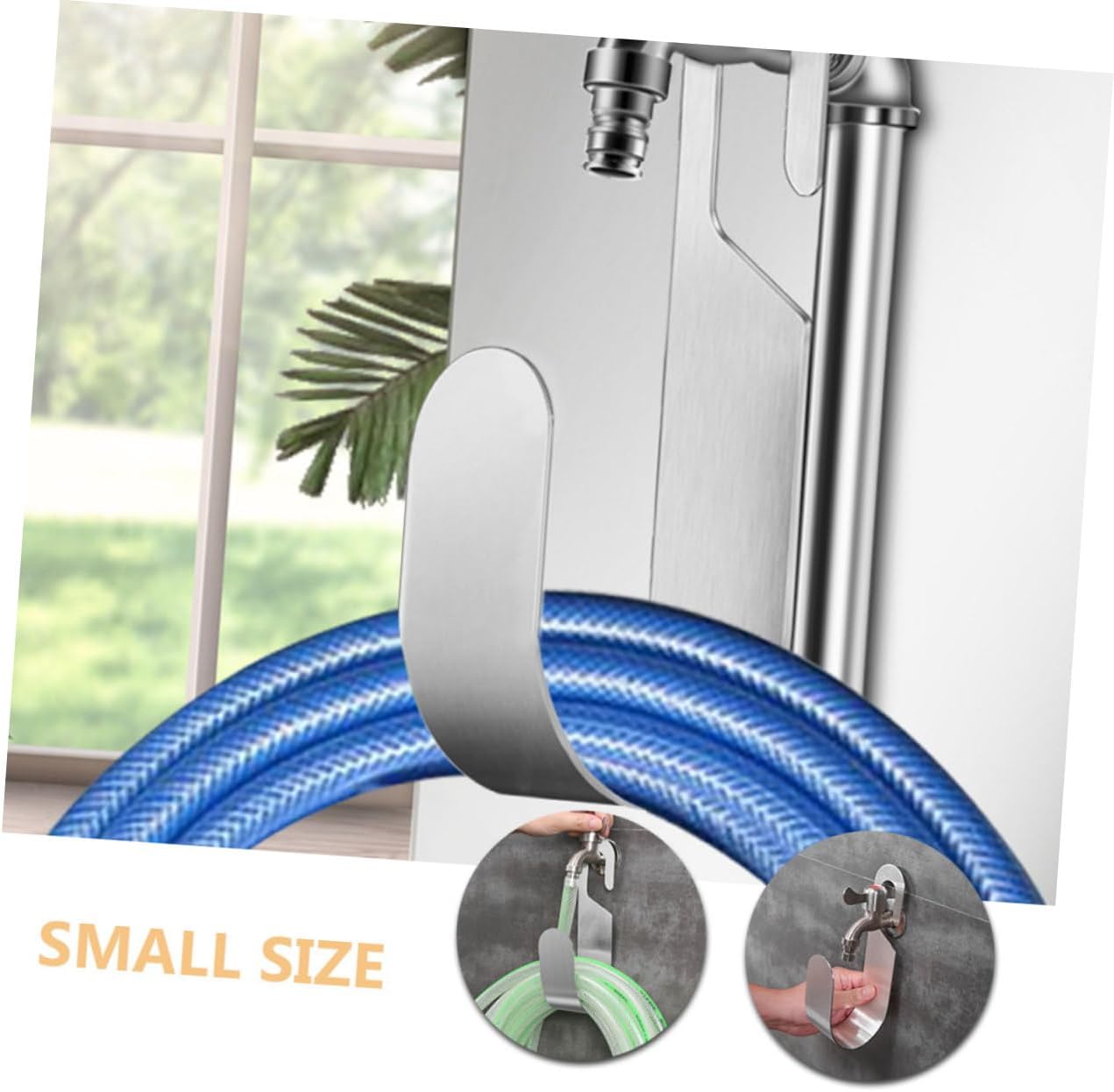 BESPORTBLE 3pcs Stainless Steel Hose Hanger Water Storage Organizer for Garden and Garage Space-Saving Design Easy Installation Strong Load-Bearing Capacity