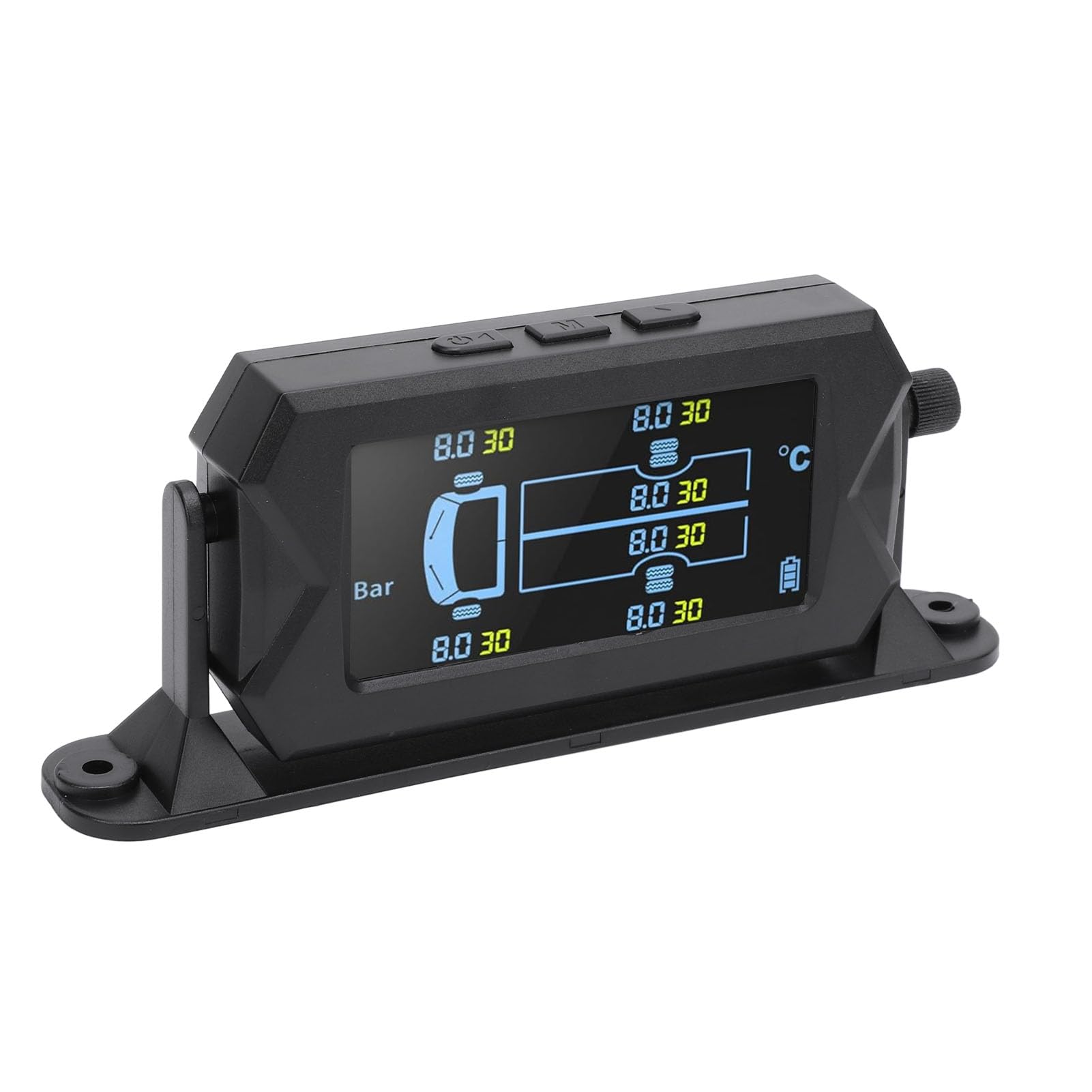 Akozon di Monitoraggio della Pressione dei Pneumatici Carica Solare TPMS con 6 Sensori per Camion RV Monitoraggio in Tempo Reale della Pressione e della Temperatura (15 Bar)