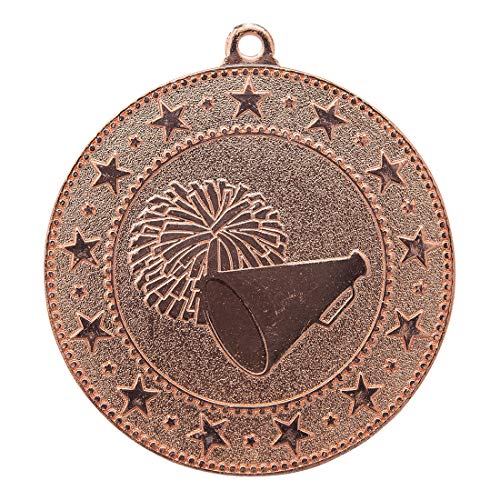 Bronze Cheerleading Medals Trophy Award With Neck Ribbons. (Pack Of 10) #TOP20