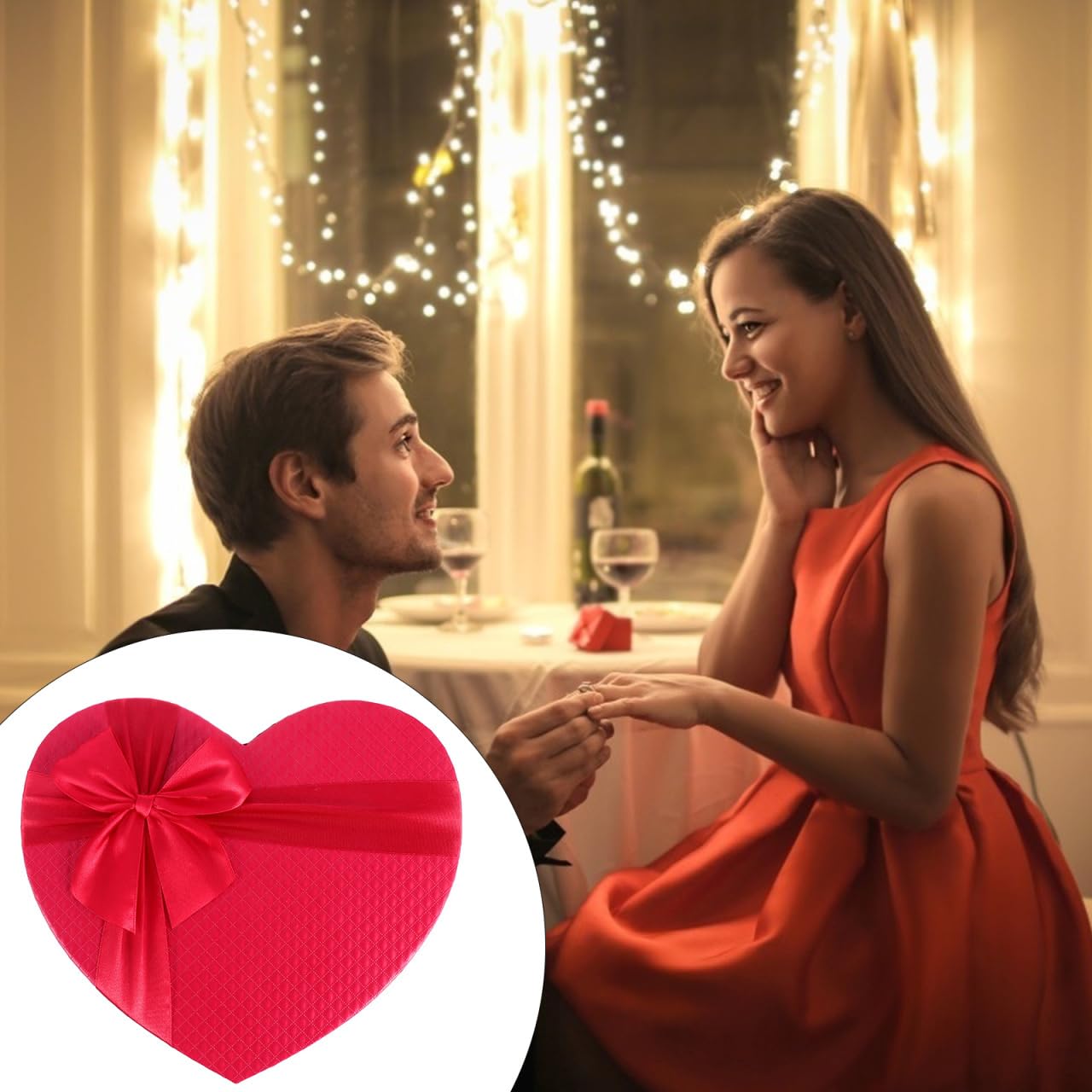 BESTonZON Herzförmige Geschenkbox Aus Karton Mit Deckel Herzförmige, Hochzeit Herz Geschenk Boxen Band Behandeln Box, Blumenboxen Pralinen Süßigkeiten Süßigkeitenbehälter Geschenkbox Für Blumenstrauß